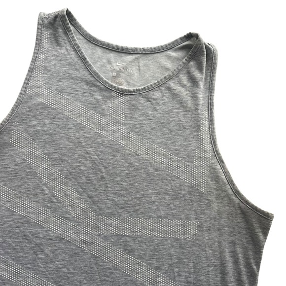 Nike Dri-FIT L Light Gray, White, Logo Athletic Cut The Nike Tee Sleeveless Tank - Picture 1 of 12